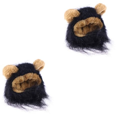 VANZACK 2stücke Adorable Für Haustiere Verstellbare Katzen Und Hundekopfbedeckung Für Kostüme Für Halloween Und Fotoshootings Hochwertigem Schwarz