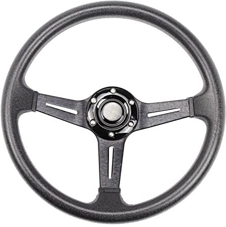 JHVVBFWF Autoteile Sportlenkrad Aus Aluminium Mit Beweglichem Ruder Für Golf 4 Modifiziertes Rennlenkrad 14 Zoll 350 Mm Autolenkrad(Color:8966 Black)