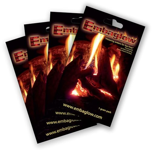 Embaglow Briglie incandescenti tremolanti per fuochi a gas. Utilizzato dalle principali marche europee di incendi a gas tra cui Gazco, BFM, DRU e NU Flame. La brace metallica incandescente brevettata