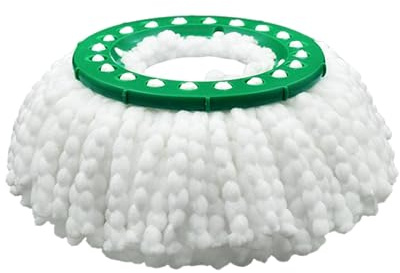 Tête de balai de rechange | Têtes de balai en microfibre | Têtes de balai rondes | Têtes de balai rotatives à 360° , tête de recharge de nettoyage, microfibre ronde rotative pour serpillères rotatives