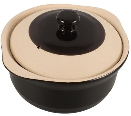 PAMINGONO Cacerola Sin Esmaltar De Barro Cazuela Para Cocina Olla Para Guisar Utensilios De Cocina Para Hacer Sopas Estufa Doméstica Resistente Altas Temperaturas Anti-deshidratación