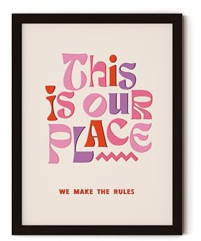 TwoDays Ästhetische Raumdekoration, Poster mit Taylors Liedtext fürs Schlafzimmer, „This is our Place“-Drucke, Musikkunst-Wanddekoration für Mädchen, große Vintage-Geburtstagsdekorationen (30,5 x 40,5