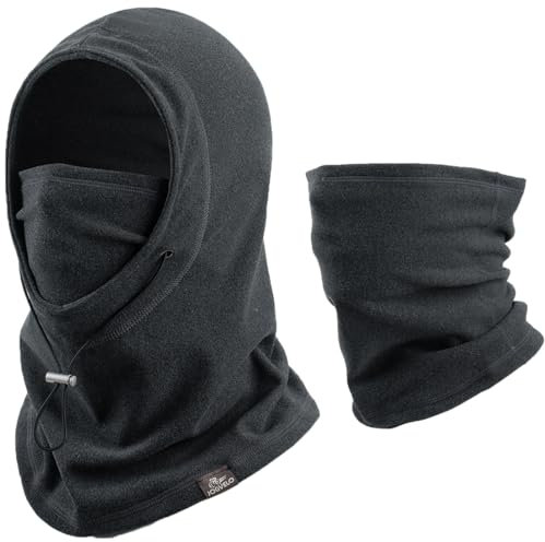 JOGVELO Winter Sturmhaube für Herren und Damen,Winddicht Thermo Balaclava Gesichtsmaske Skimaske für Outdoor Sports Radfahren, Skifahren, Motorrad, Fahrrad, Dunkelgrau