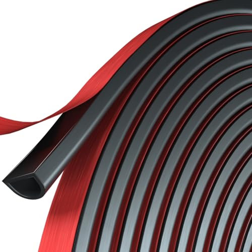 KAFUWELL Joint Fenêtre Isolation Anti Froid en Silicone, 6m, Joint Porte d'Entrée Autocollant, 9mm L x 6mm H, Bande Étanchéité, Isolation Fenêtre Contre le Vent, Anti Pluie, Anti-Bruit (Noir)