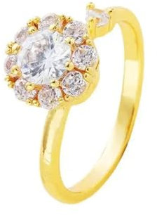 Hasdnker Ring Ringe Damen Bijouterie Herren 1 Stück Mode Kristall Drehring Für Frauen Angst Entspannender Schmuck Für Mädchen Pflanze Blume Ringe Sorgen Stressabbau Größenveränderbar Gold