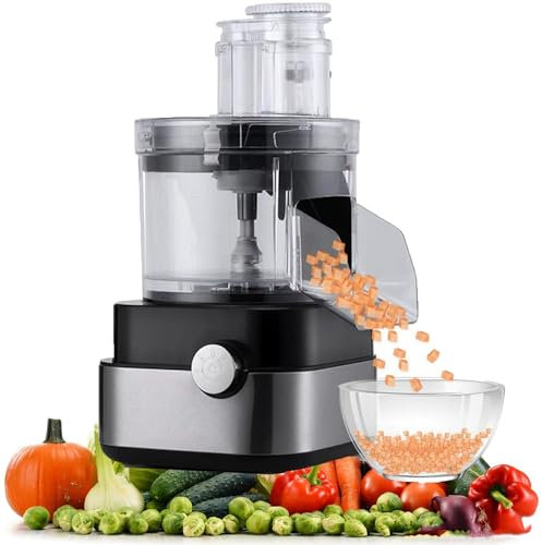 Machine à découper les légumes Coupe-légumes électrique en cubes avec grille à 5 cubes Capacité de 5000 ml Hachoir à fruits et légumes Hachoir à carottes/pommes de terre/oignons pour la mais
