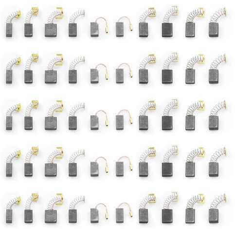 Hayaww 50 PCS Balai De Charbon Balai Charbon Moteur Electrique Brosse Carbone Rechange Universel Charbon pour Perceuse pour Ponceuses, Scies Circulaires Meuleuse D'angle 10 Tailles (A)