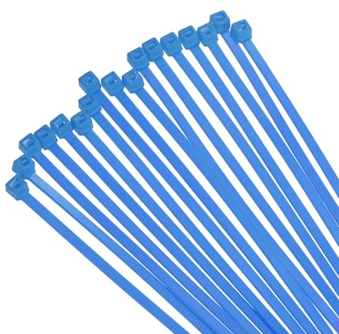 sourcing map 250PCS Cable Zip Ties 14 Inch, Self-Locking Nylon Wire Ties with 30 lbs Tensile Strength for Indoor and Outdoor, Blue