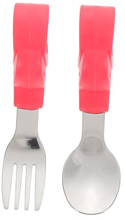 UPKOCH 1satz Edelstahl Esslernbesteck Set Mit Griff Teilig Rutschfest Und Hitzebeständig Für Selbstständiges Von Kleinkindern Cartoon Design Für Mehr Essensfreude