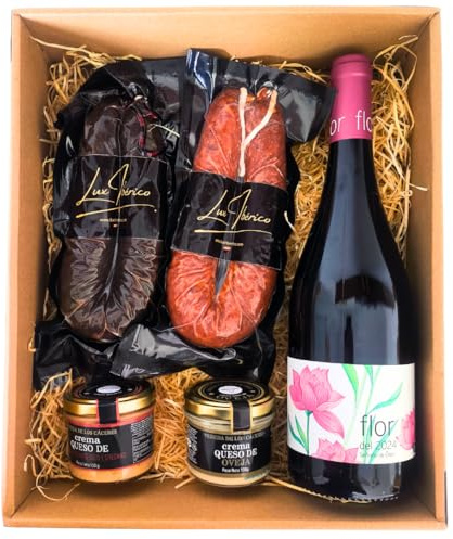 LUX IBÉRICO - Cesta Gourmet Silanum - Vino Tinto, Morcilla y Queso