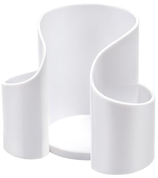 Vassoio con supporto per dischetti di cotone e dispenser per filo interdentale, salvaspazio, organizer per accessori da bagno, organizer per controsoffitto