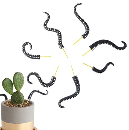 Per Piante - Supporti Decorativi in Resina per Piante con Effetto Luminoso | Tutori Luminosi al Buio 7 Pezzi per Decorazioni da Esterno Casa Vaso Fiori Halloween