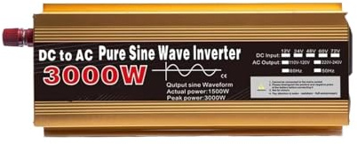 Transformateur d'onde Sinusoïdale 3000 W 12 V 220 V Convertisseur Prise Multifonction pour Voiture Onduleur Puissance