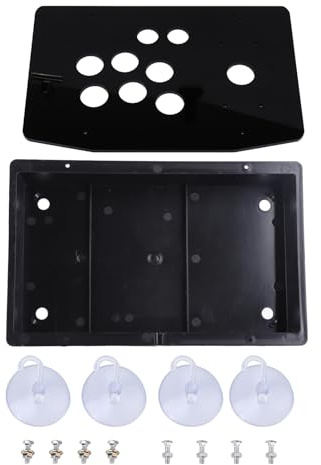 ANKROYU DIY Kit Black Acrylic Panel and Case Replacement Set for Classic Gaming Enthusiasts for PC Android Retro Gamers ABS Material 30x20cm
