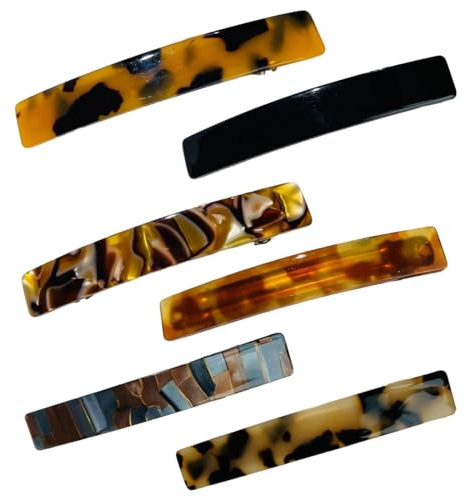 JEYORZY 6 Piezas Pinza Pelo, Piezas pasadores de Estilo Vintage, Pinzas Pelo Pinzas de Pelo Vistoso Accesorios Pasadores Pelo Mujer Elegante Accesorios Pelo Mujer Banana Clip para Niñas y Mujeres