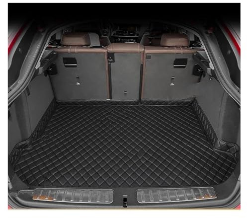 Kofferraum Schutzmatte Kofferraummatte Für Jeep Für Grand Für Cherokee 2011 2012 2013 2014 2015 2016 2017 Kunstleder Cargo-Liner Teppich Auto Kofferraumwanne(Black- Black)