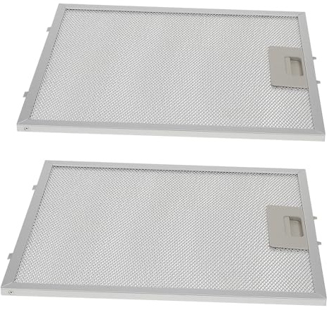 DIYEAH 2 piezas Filtro Metálico para Campana Extractora Malla Fina Antigrasa Repuesto Fácil Instalación para Ventilación Cocina