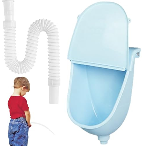 Orinatoio senza acqua, orinatoi in plastica per uomo, orinatoio senza acqua inodore montato a parete con coperchio e tubo da 4, 9 piedi per casa, dormitorio, giardino, plastica