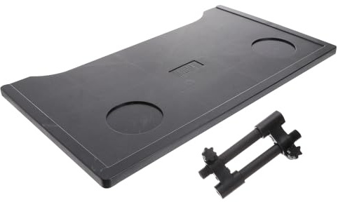 Ciieeo Plateau pour Fauteuil Roulant en Plastique Épais Anti-chute, Noir, Porte-gobelet Amovible, Compatible Plupart des Fauteuils Roulants Standard, Accessoire Pratique pour Repas