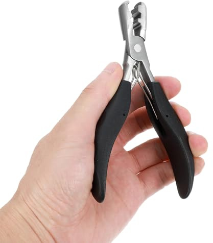 Thinp 6 Hair Extension Pliers, Mini Hair Pliers Extension Tools for K Tips Multi Function Pre-Bonded Extensions Flat Tip Hairs Loop Styling Tool (3 Holes)