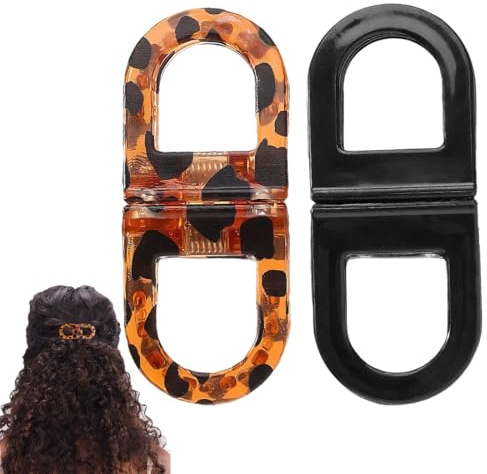 GXGM 2 Pezzi Magnetiche Mollette Capelli Donna,Pinza Capelli In Plastica Forma Di D, Alla Moda,Accessori Per Resistenti,Regali Per Ragazze