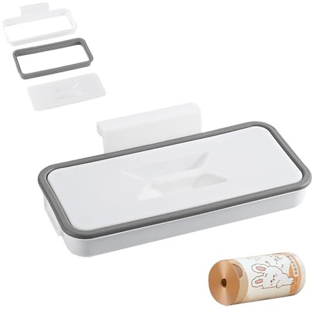 svpfuo Soporte para Bolsas de Basura, Colgador para Bolsas de Basura, Soporte de Cocina Plegable, Incluye Bolsas de Basura, no Necesitas Hacer Agujeros, Adecuado para Usar en la Cocina