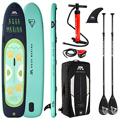 Aqua Marina Super Trip Board 2021 mit 2 Stück Alu Paddel und eine Leash
