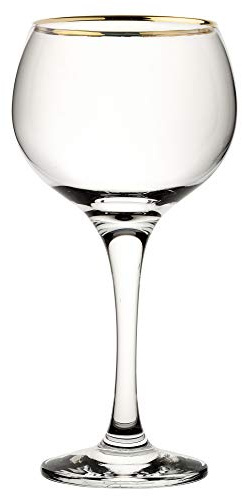 Utopia Gold Ambassador Water Glasses 19.75oz / 560ml - Set of 6 - Wine Glasses, Gin Glasses, Balloon Glasses