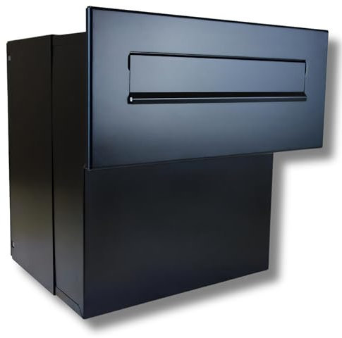 F-04 Cassetta postale passante a muro color grigio antracite (RAL 7016) (profondità: 18-27 cm) - LETTERBOX24.de