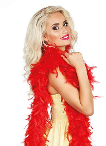 PARTY DISCOUNT® Federboa rot, ca. 180 cm lang