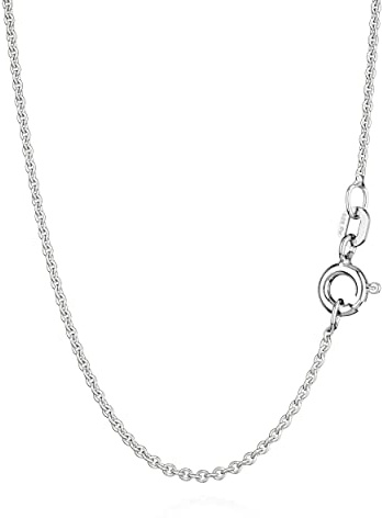 NKlaus 1,3mm Silber Ankerkette (Länge wählbar 40cm - 50cm) 925er Sterlingsilber Halskette Collier rund