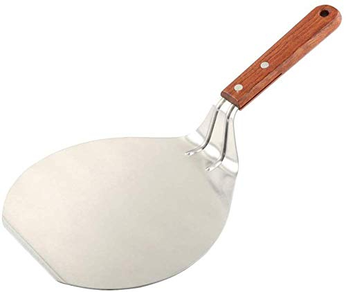 Edelstahl Pizza Peel Backschaufel Paddel Kuchenheber Transfer Tablett Mit Holzgriff Zum Backen Hausgemachte Pizza Brot Kuchen Kuchen (Silber)