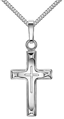 JEVELION Kreuz in Kreuz-Anhänger Silberkreuz Jesus Christus für Damen 925 Silber