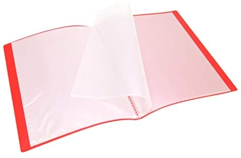 WAYTEX 931402 Protège Documents A4 40 Vues 20 Pochettes Couverture Polypro Rouge