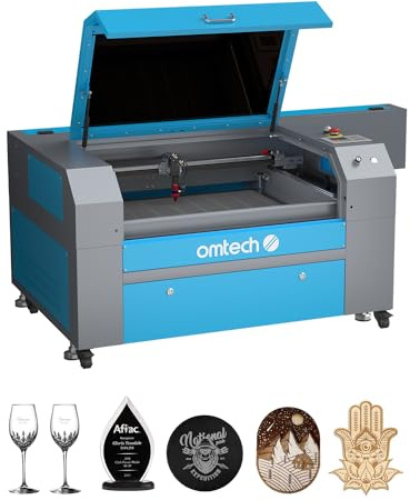 OMTech 100W Machine de gravure Laser CO2 500x700mm Graveur Laser avec Autofocus Panneau de Contrôle Numérique Air Assisté RDWorks Graveur avec Découpe Laser Industrielle pour Bois Verre Acrylique