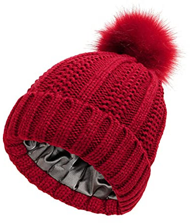 HANXIULIN Damen Elastisches Haarband Flexibler Halswärme Strickmützen mit Reißverschluss, Winddichte ​ Warmer Schal Einteilige Mütze, Plus Samt Dicke Warme Strickmütze, Siamesische