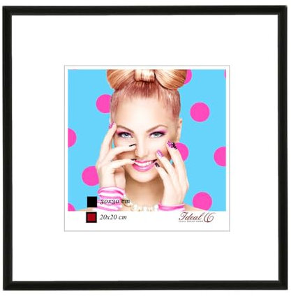 Bilderrahmen Kunststoff Lifestyle Foto Rahmen Collage Wanddeko Poster Photo Style: Farbe: Schwarz | Format: 40x40