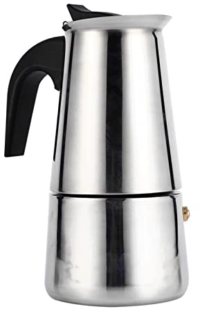 Jerliflyer Kaffeekanne, Espressokocher Moka Kanne GroßE KapazitäT HochtemperaturbestäNdige Kaffeemaschine FüR Alle Herdarten Geeignet Espresso Kaffee Mokka Espressokanne Und Mokkakanne (200ml)