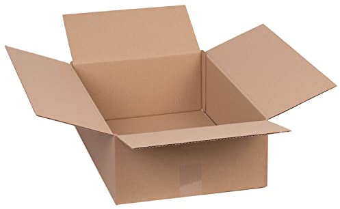 smiley pack 25 Stück Faltkartons 500 x 330 x 155 mm braun KK 99 | Versandkarton & Verpackungskartons aus Wellpappe 1 wellig – Pappkarton – Versandbox für Paket & Päckchen