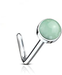 Treuheld® Nasenpiercing mit Edelstein | 8 Farben | Nasenstecker