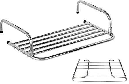 Wäscheständer Zum Aufhängen Balkon Flexibel Einsetzbarer Heizkörpertrockner, Balkon Wand-Trockner Edelstahl Klappbar Heizkörpertrockner für Socken Balkongeländer, Hängender Wäschetrockner ( Size : 40*