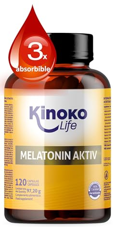 MELATONINA AKTIV 120 Capsule Valeriana, Pasiflora, GABA, Olio di semi di Canapa e Vitamina B1, B3, B6 e B12 per conciliare il sonno e rilassarsi per dormire bene.