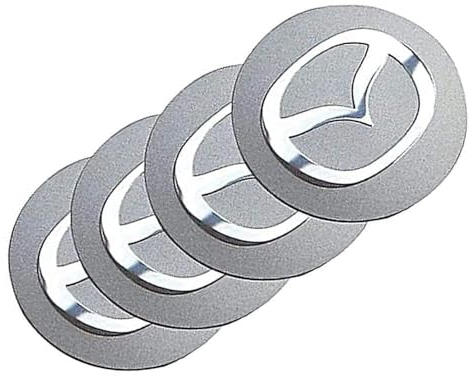 Auto Radnabenkappen für Mazda 2 3 6 60mm Staubdicht Felgenabdeckung Wasserdicht Sonnenschutz Nabendeckel Radnabendeckel Decoration Zubehör 4 Stück
