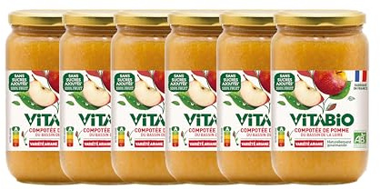 VITABIO - Purée de Pomme Ariane - 700g - BIO - Lot de 6