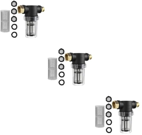 Sosoport Lot De 3 Filtres À Eau en Ligne pour Tuyau D'arrosage Filtre À Sédiments Filtre De Robinet Adoucisseur d'eau pour Évier Filtre De Robinet De Cuisine Filtre De Filtre À Eau Dure