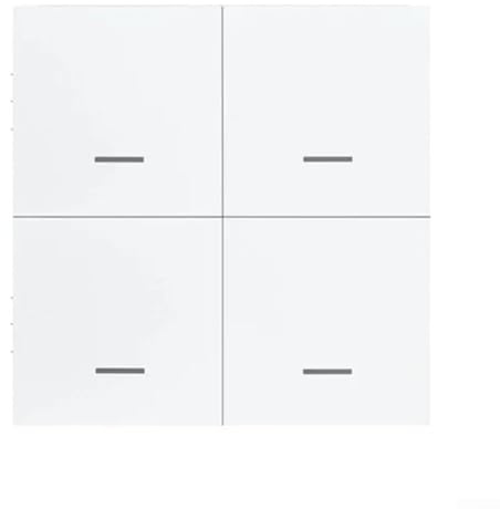 EasyByMall 4-Gang Wireless 12 Scene Switch Touch Controller, Weiß, Drucktaste, Auf-Auf-An, ZigBee
