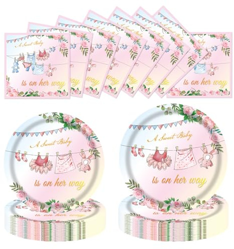 LDFDRT Lot de 60 assiettes en carton et serviettes - Vaisselle de fête d'anniversaire - Assiettes de fête 18 cm, 20 et 23 cm, 20 serviettes et 20 serviettes en papier Décoration