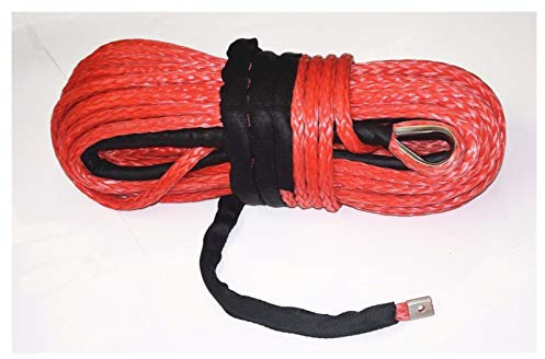 Cuerda sintética para cabrestante, Red 14mm * Cuerda de cabrestante sintético de 45 m, cable del cabrestante de barco, cuerdas de remolque for accesarios de automóviles, cable de remolque de 4x4 fuera