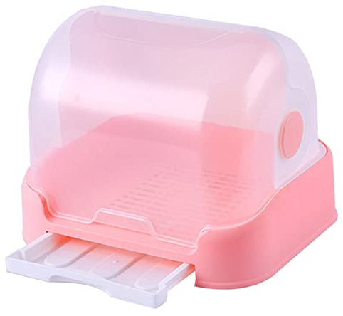 Toddmomy Escurridor De Biberones con Tapa Organizador De Biberones Soporte para Vasos Almacenamiento para Cocina Plástico para Encimeras Diseño Funcional Tamaño Mediano