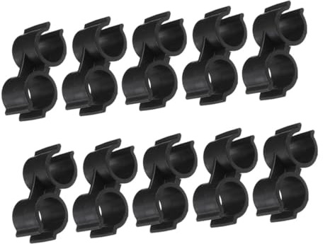 MUCKLILY 10pcs Dustpan Attachment Clip Set 25mm Inner Diameter Plastic Broom Handle Connector for Secure Sweeping for Home Cleaning